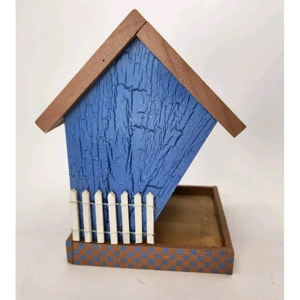 Custom Hand Painted Wild Bird Feeder House 9.5